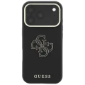 Etui Guess Grained & Big Resin Logo na iPhone 18 Pro Max / 17 Pro Max - czarne