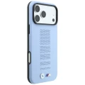 Etui BMW M Blue Perfo Metal Logo MagSafe na iPhone 18 Pro Max / 17 Pro Max - niebieskie