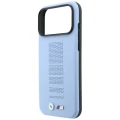 Etui BMW M Blue Perfo Metal Logo MagSafe na iPhone 18 Pro Max / 17 Pro Max - niebieskie