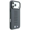 Etui BMW M Blue Perfo Metal Logo MagSafe na iPhone 18 Pro Max / 17 Pro Max - szare