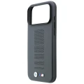 Etui BMW M Blue Perfo Metal Logo MagSafe na iPhone 18 Pro Max / 17 Pro Max - szare