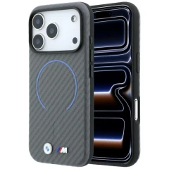 Etui BMW M Carbon Printed Ringl MagSafe na iPhone 18 Pro / 17 Pro - szare