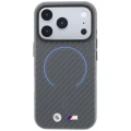 Etui BMW M Carbon Printed Ringl MagSafe na iPhone 18 Pro / 17 Pro - szare