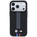 Etui BMW M Quadrille Kevlar Anthracite & Tricolor Print Lines MagSafe na iPhone 18 Pro Max / 17 Pro Max - czarne