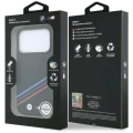 Etui BMW M Quadrille Kevlar Print Tricolor Lines & Metal Logo MagSafe na iPhone 18 Pro Max / 17 Pro Max - czarne