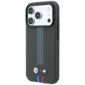 Etui BMW M Quadrille Kevlar Tricolor Print Lines MagSafe na iPhone 18 Pro Max / 17 Pro Max - ciemnoszare
