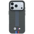 Etui BMW M Quadrille Kevlar Tricolor Print Lines MagSafe na iPhone 18 Pro Max / 17 Pro Max - ciemnoszare