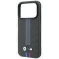 Etui BMW M Quadrille Kevlar Tricolor Print Lines MagSafe na iPhone 18 Pro Max / 17 Pro Max - ciemnoszare