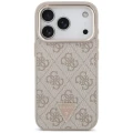 Etui Guess 4G Triangle Logo MagSafe na iPhone 18 Pro / 17 Pro - różowo-złote