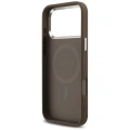 Etui Guess 4G Triangle Logo MagSafe na iPhone 18 Pro Max / 17 Pro Max - brązowo-srebrne