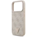 Etui Guess Leather 4G Triangle Strass MagSafe na iPhone 18 Pro / 17 Pro - różowe