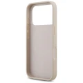 Etui Guess Leather 4G Triangle Strass MagSafe na iPhone 18 Pro / 17 Pro - różowe