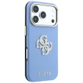 Etui Guess Smooth & Big Strass Logo na iPhone 18 Pro / 17 Pro - niebieskie