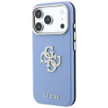 Etui Guess Smooth & Big Strass Logo na iPhone 18 Pro Max / 17 Pro Max - niebieskie
