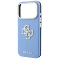 Etui Guess Smooth & Big Strass Logo na iPhone 18 Pro Max / 17 Pro Max - niebieskie