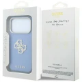 Etui Guess Smooth & Big Strass Logo na iPhone 18 Pro Max / 17 Pro Max - niebieskie