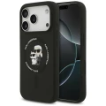 Etui Karl Lagerfeld Silicone Karl&Choupette Ring MagSafe na iPhone 18 Pro Max / iPhone 17 Pro Max - czarne