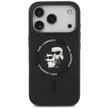 Etui Karl Lagerfeld Silicone Karl&Choupette Ring MagSafe na iPhone 18 Pro Max / iPhone 17 Pro Max - czarne