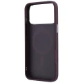 Etui Karl Lagerfeld with Ring Stand 360 Karl Head Pin MagSafe na iPhone 18 Pro / 17 Pro - burgundowe