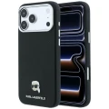 Etui Karl Lagerfeld Grained Karl Head Metal MagSafe na iPhone 18 Pro Max / 17 Pro Max - czarne
