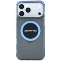 Etui Mercedes AMG IML Transparent Bicolor Block MagSafe na iPhone 18 Pro Max / 17 Pro Max - czarno-niebieskie
