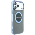 Etui Mercedes AMG IML Transparent Bicolor Block MagSafe na iPhone 18 Pro Max / 17 Pro Max - czarno-niebieskie