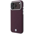 Etui BMW Sign Deboss Quilted Metal Logo MagSafe na iPhone 18 Pro / 17 Pro - bordowe