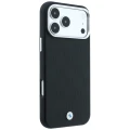 Etui BMW Sign Deboss Quilted Metal Logo MagSafe na iPhone 18 Pro / 17 Pro - czarne