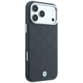 Etui BMW Sign Deboss Quilted Metal Logo MagSafe na iPhone 18 Pro Max / 17 Pro Max - ciemnoszare