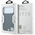 Etui BMW Sign Deboss Quilted Metal Logo MagSafe na iPhone 18 Pro Max / 17 Pro Max - ciemnoszare