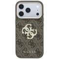 Etui Guess 4G & Big Strass Logo na iPhone 18 Pro / 17 Pro - brązowe