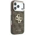 Etui Guess 4G & Big Strass Logo na iPhone 18 Pro / 17 Pro - brązowe