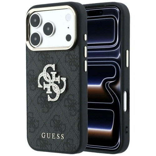 Etui Guess 4G & Big Strass Logo na iPhone 18 Pro / 17 Pro - czarne