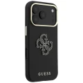 Etui Guess Grained & Big Resin Logo na iPhone 18 Pro / 17 Pro - czarne