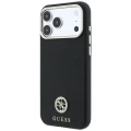 Etui Guess Grained Round Strass Logo MagSafe na iPhone 18 Pro / 17 Pro - czarne