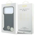 Etui Guess Grained Round Strass Logo MagSafe na iPhone 18 Pro / 17 Pro - czarne