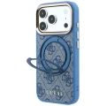 Etui Guess Ring Stand 360 4G Classic Logo MagSafe na iPhone 18 Pro Max / 17 Pro Max - niebieskie