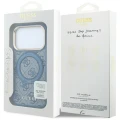 Etui Guess Ring Stand 360 4G Classic Logo MagSafe na iPhone 18 Pro Max / 17 Pro Max - niebieskie