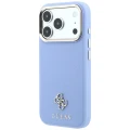 Etui Guess Saffiano Small 4G & Classic Logo MagSafe na iPhone 18 Pro / 17 Pro - jasnoniebieskie