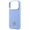 Etui Guess Saffiano Small 4G & Classic Logo MagSafe na iPhone 18 Pro Max / 17 Pro Max - jasnoniebieskie