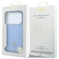 Etui Guess Saffiano Small 4G & Classic Logo MagSafe na iPhone 18 Pro Max / 17 Pro Max - jasnoniebieskie