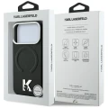 Etui Karl Lagerfeld Grained Embossed Ring & Kameo Logo MagSafe na iPhone 18 Pro / 17 Pro - czarne