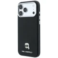 Etui Karl Lagerfeld Grained Karl Head Metal MagSafe na iPhone 18 Pro / 17 Pro - czarne