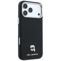 Etui Karl Lagerfeld Grained Karl Head Metal MagSafe na iPhone 18 Pro / 17 Pro - czarne