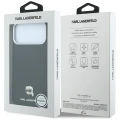 Etui Karl Lagerfeld Grained Karl Head Metal MagSafe na iPhone 18 Pro / 17 Pro - czarne