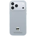 Etui Karl Lagerfeld Grained Karl Head Metal MagSafe na iPhone 18 Pro Max / 17 Pro Max - szare