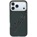 Etui Karl Lagerfeld IML Big Signature Resin Metal Frame na iPhone 18 Pro Max / 17 Pro Max - czarne