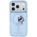 Etui Karl Lagerfeld Peekaboo Logo MagSafe na iPhone 18 Pro / 17 Pro - jasnoniebieskie