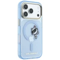 Etui Karl Lagerfeld Peekaboo Logo MagSafe na iPhone 18 Pro / 17 Pro - jasnoniebieskie