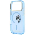 Etui Karl Lagerfeld Peekaboo Logo MagSafe na iPhone 18 Pro / 17 Pro - jasnoniebieskie